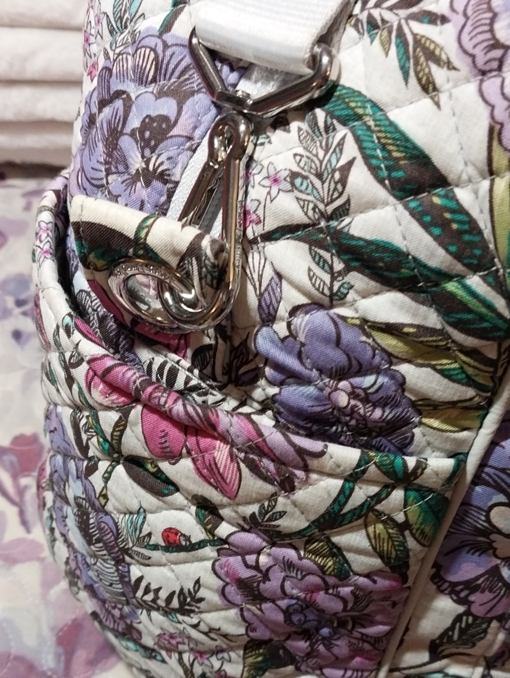 Vera Bradley Grand Weekender Lavender Meadow - Picture 6 of 12